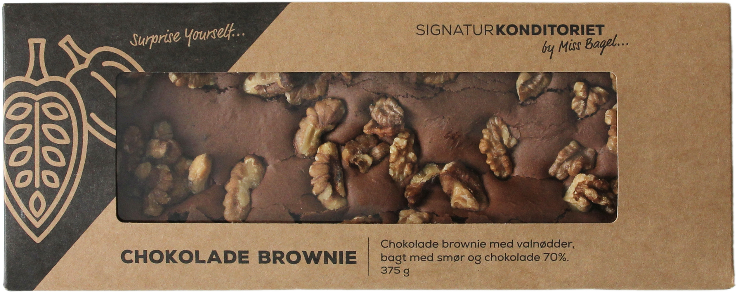 Chokolade brownie i form